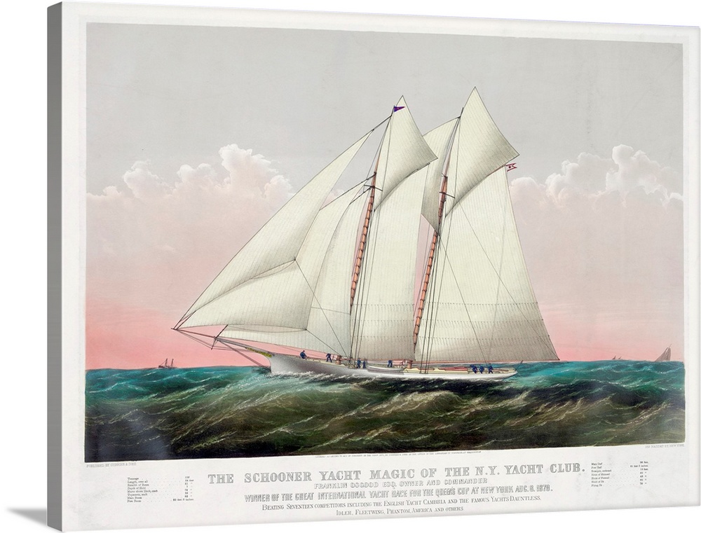 The Schooner Yacht Magic Of The New York Yacht Club By Currier