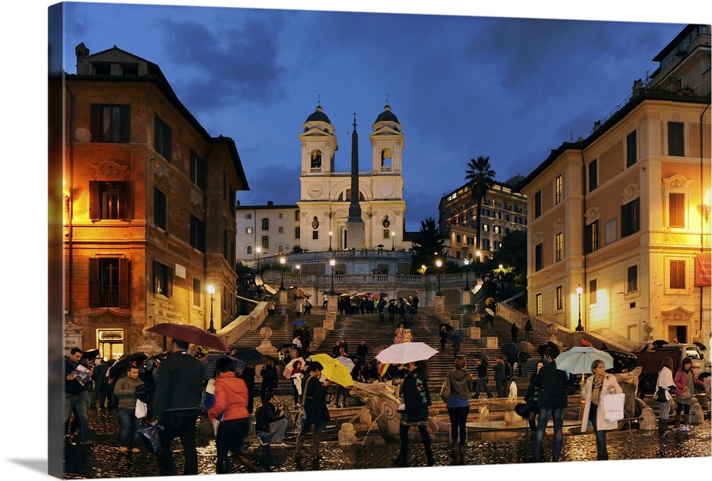 The Spanish Steps are a set of steps in Rome, climbing a steep slope between the Piazza di Spagna at the base and Piazza T...