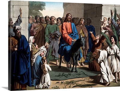 The Triumphant Entry of Christ into Jerusalem, 19th Century Print