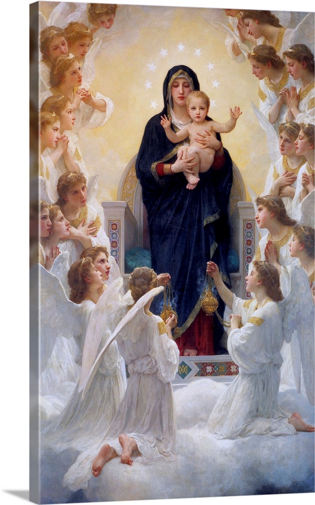 The Virgin with Angels. Painting by William Adolphe Bouguereau (1825-1905), 1900. Petit Palais Museum, Paris