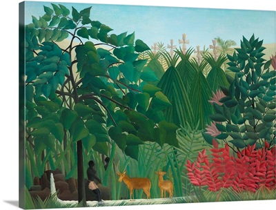 Henri Rousseau French post-impressionniste CANAVS Wall Art 04 exotique Paysage 0