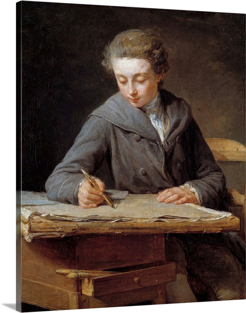 The Young Draughtsman, portrait of Carle Vernet at the age of 14. Carle Vernet, French painter (1758-1836) student of Nico...