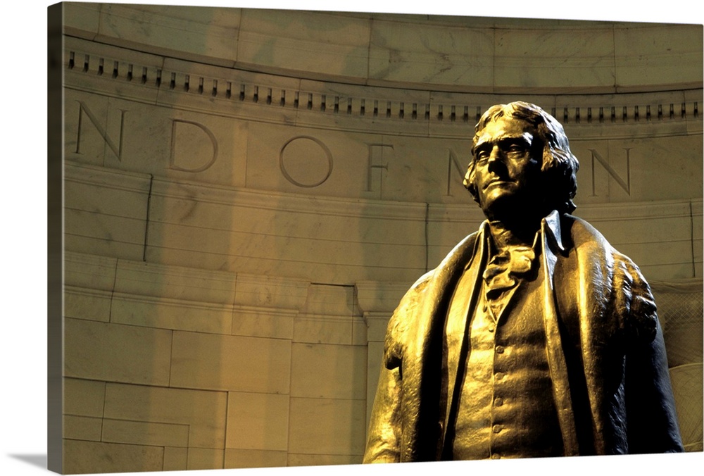 Thomas Jefferson, President of The USA, Statue, Bronze, Memorial, Monument, National Landmark, History, Male Likeness, Pat...