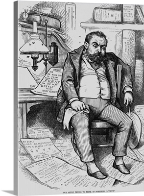 Thomas Nast Trying To Come Up With A Cartoon