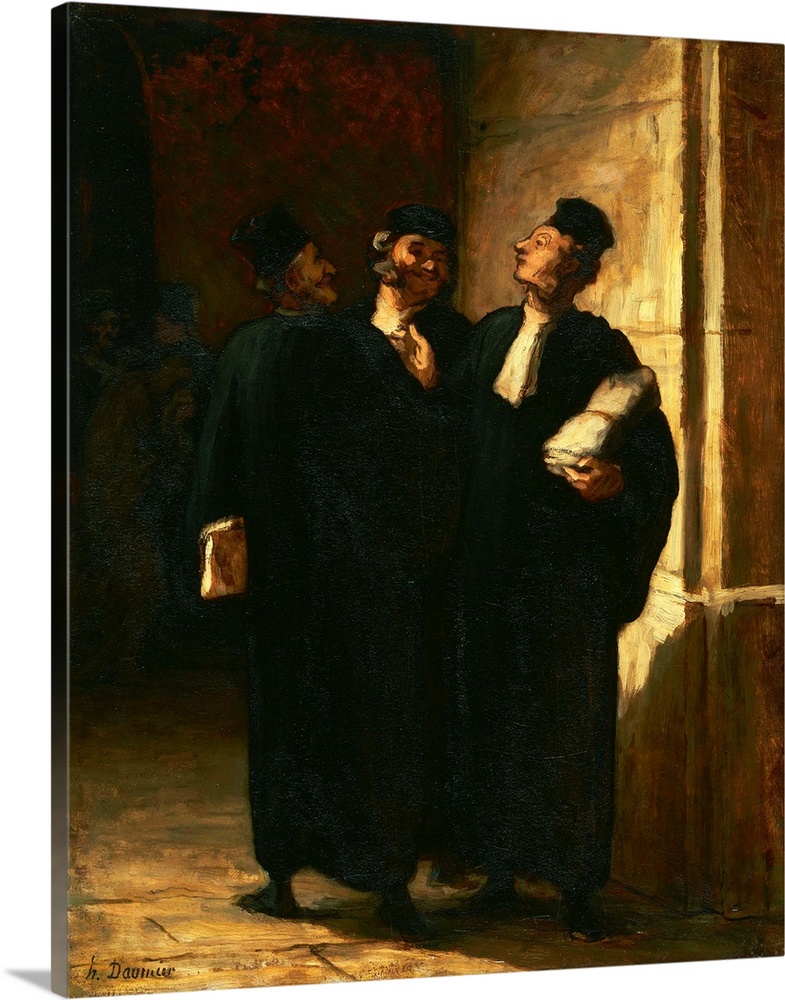 Honore Daumier (French, 18081879), Three Lawyers, 1855-57, oil on canvas, Phillips Collection, Washington, D.C.