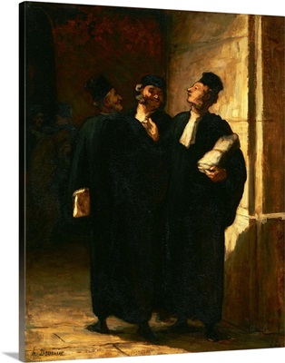 Three Lawyers By Honore Daumier