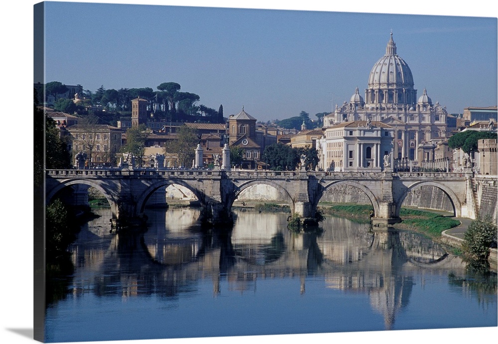 Tiber River And St. Peter's Basilica