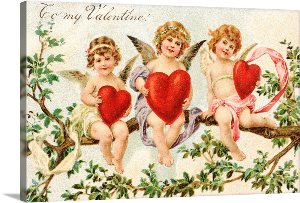 To My Valentine Victorian Valentine Wall Art, Canvas Prints, Framed Prints,  Wall Peels