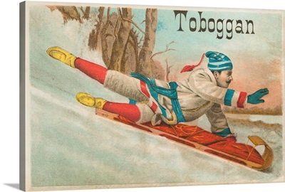 Toboggan Victorian Trading Card