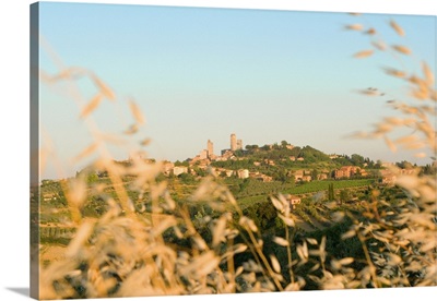 Town on a hill, San Gimignano, Siena Province, Tuscany, Italy