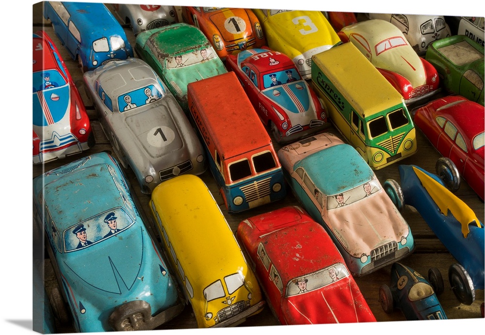 Collection of antique toy cars
