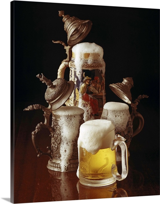 Traditional beer stein and beer glass | Great Big Canvas