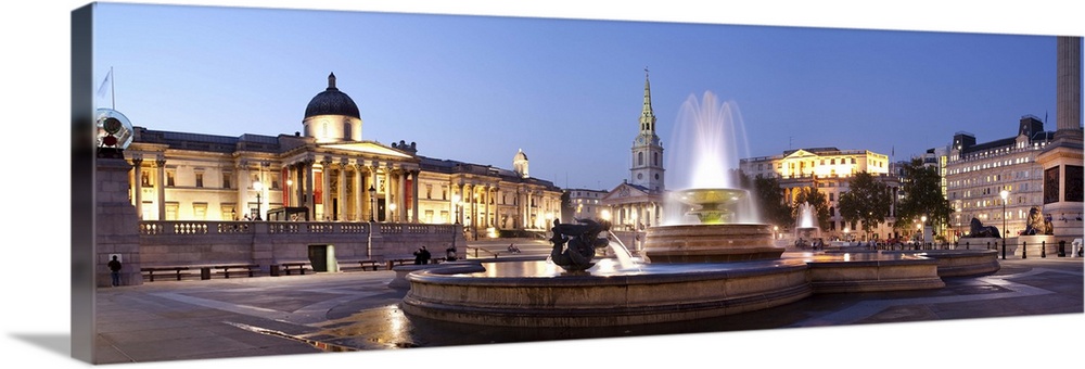 Trafalgar Square and National Gallery,London