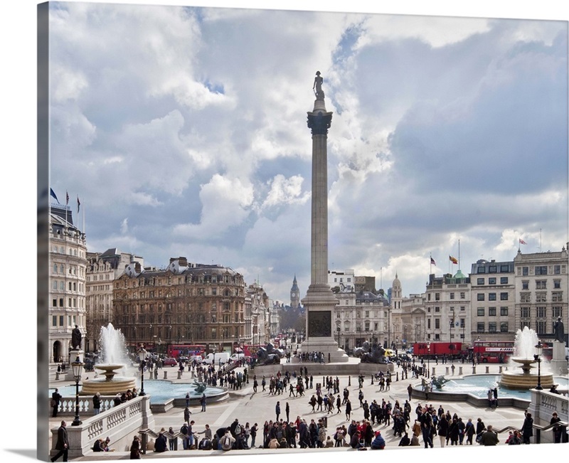 Trafalgar Square - Watercolor - London Photo and Painting Collection -  Canvas Prints by Sarah, Buy Posters, Frames, Canvas & Digital Art Prints