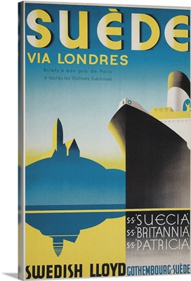 Travel Poster for Swedish Cruise Ships