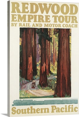 Travel Poster for the Redwood Empire Tour, Southern Pacific Raliroad