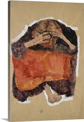 Troubled Woman By Egon Schiele