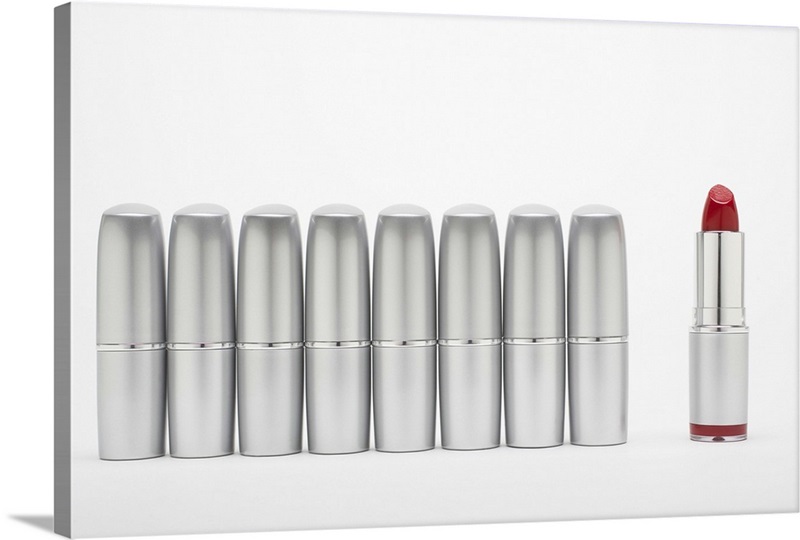 Tubes of lipstick in a row Wall Art, Canvas Prints, Framed Prints, Wall
