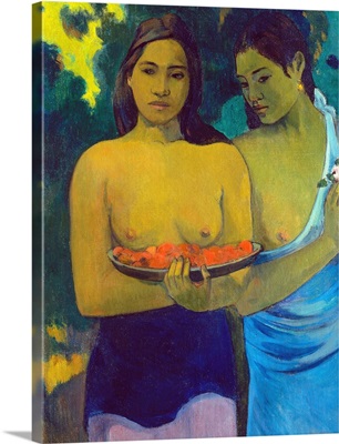 Two Tahitian Women By Paul Gauguin