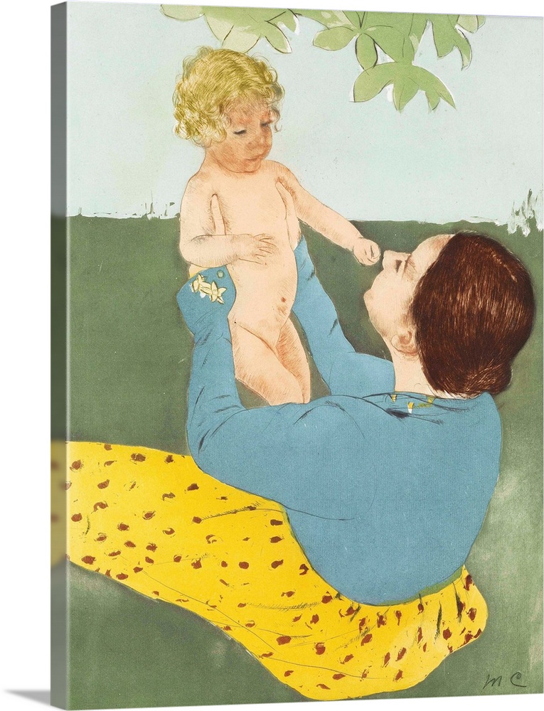 Mary Cassatt (American, 18451926), Under the Horse-Chestnut Tree, 1896-7, drypoint and aquatint, 48.3 x 39.1 cm (19 x 15.4...