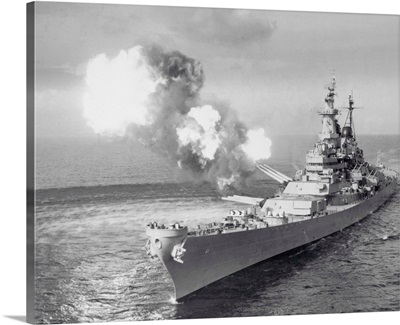 United States Battleship Missouri in the Ocean