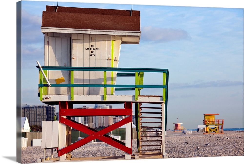 USA, Florida, Miami Beach, Lifeguard hut