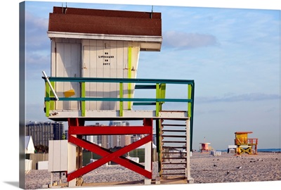 USA, Florida, Miami Beach, Lifeguard hut