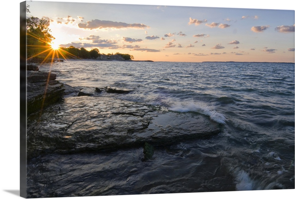 USA, Ohio, Lake Erie | Large Solid-Faced Canvas Wall Art Print | Great Big Canvas