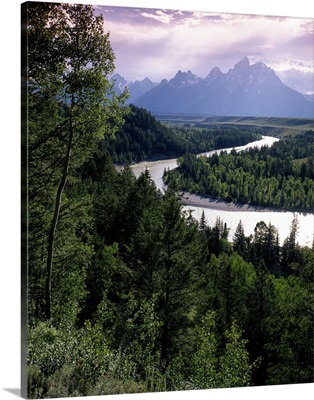 USA, Wyoming, Snake River and Grand Teton Mountains