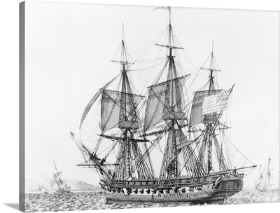 USS Constitution Escaping from a British Squadron