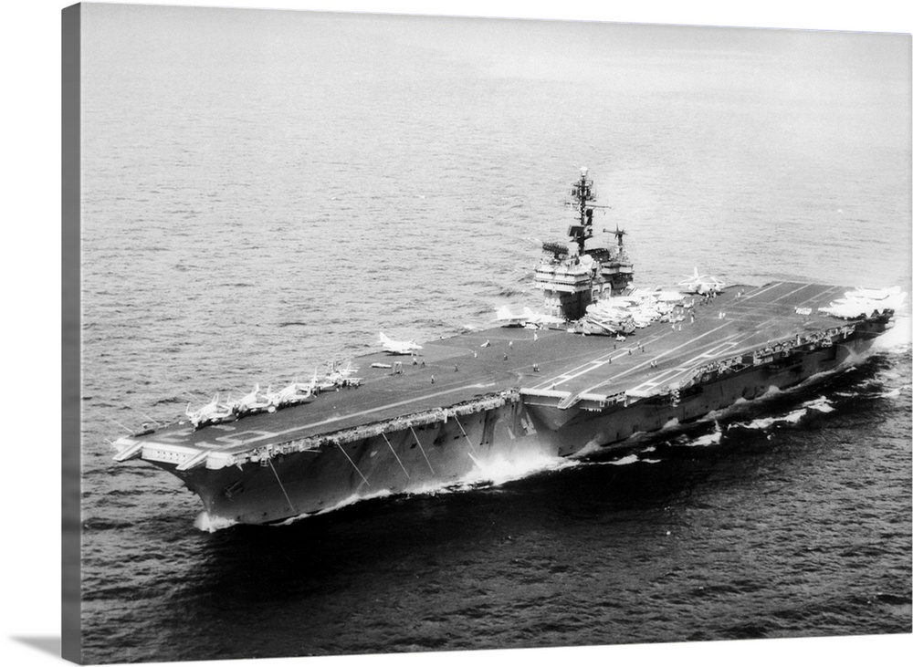 The 82,000-ton USS Kitty Hawk, one of the largest attack aircraft carriers of the U.S. 7th fleet, today cut short a holida...
