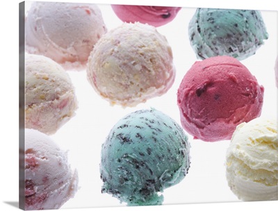 Various ice cream scoops