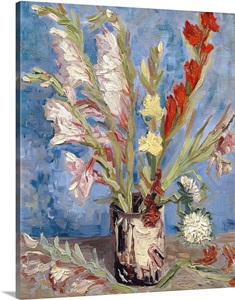 Vase With Gladioli And China Asters image thumbnail