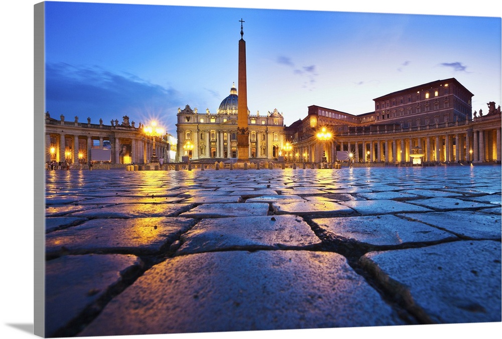 Saint Peters Basilica and Saint Peters Square. Vatican City. Rome. Lazio. Italy.