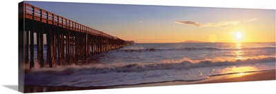 "Ventura pier at sunset, California"