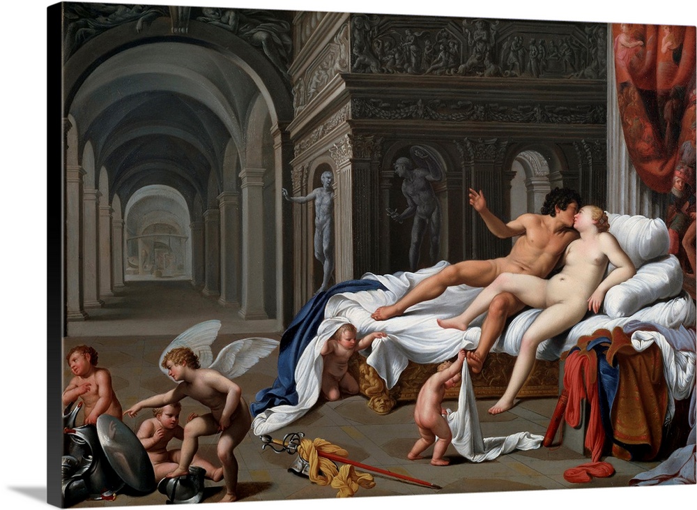 Venus and mars love life by Carlo Saraceni (1579-1620) 1600 Madrid Museo Thyssen-Bornemisza
