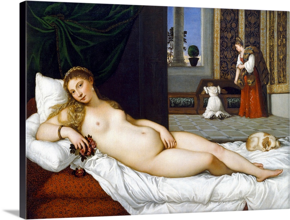 1538. Oil on canvas, 119  165 cm (47 x 65 in). Galleria degli Uffizi, Florence, Italy.