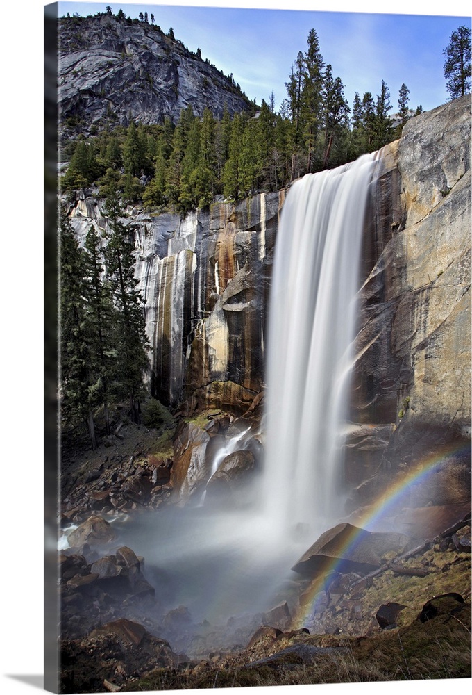 Vernal Falls in Yosemite National Park, California, seen from the Mist Trail.