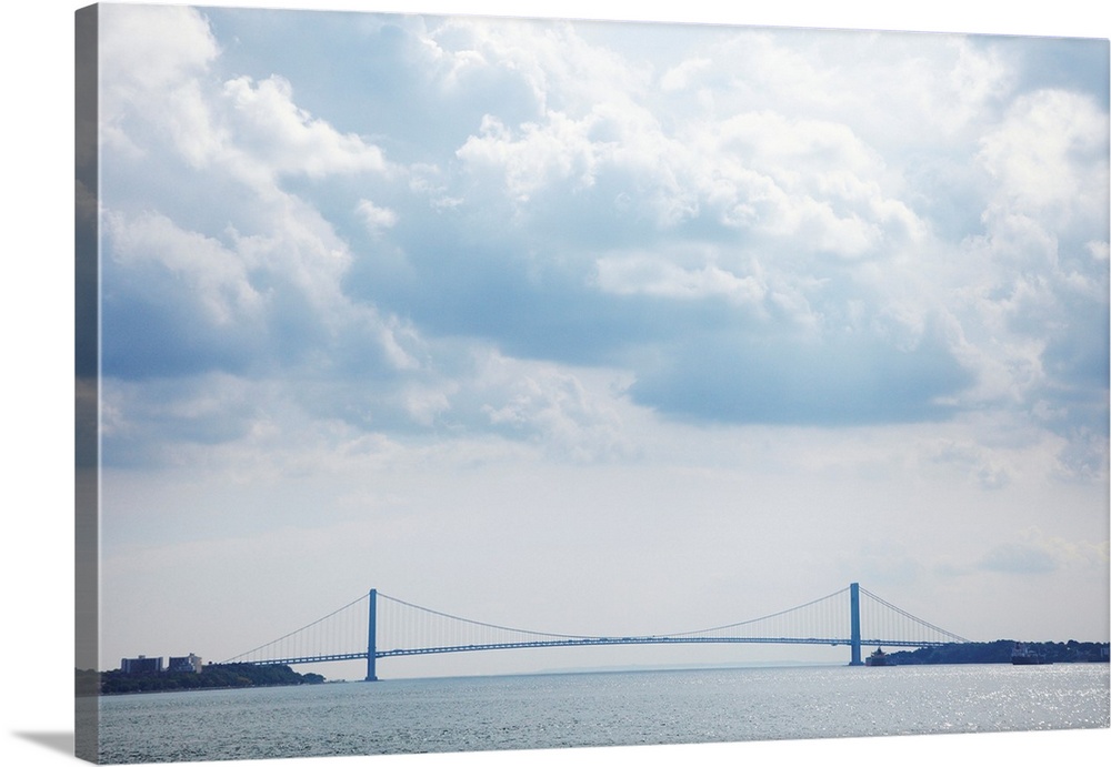 Verrazano Narrows Bridge shot from the Staten Island Ferry, heading towards Staten Island.
