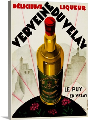 Verveine Duvelay Liqueur Advertisement Poster By Max Ponty