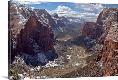 View from Angels Landing in Zion National Park, UT