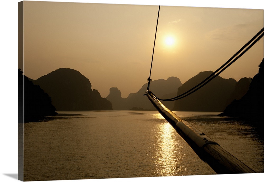 view from the front of tour boat