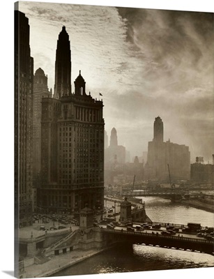 View Of Chicago Sky And Skyscrapers