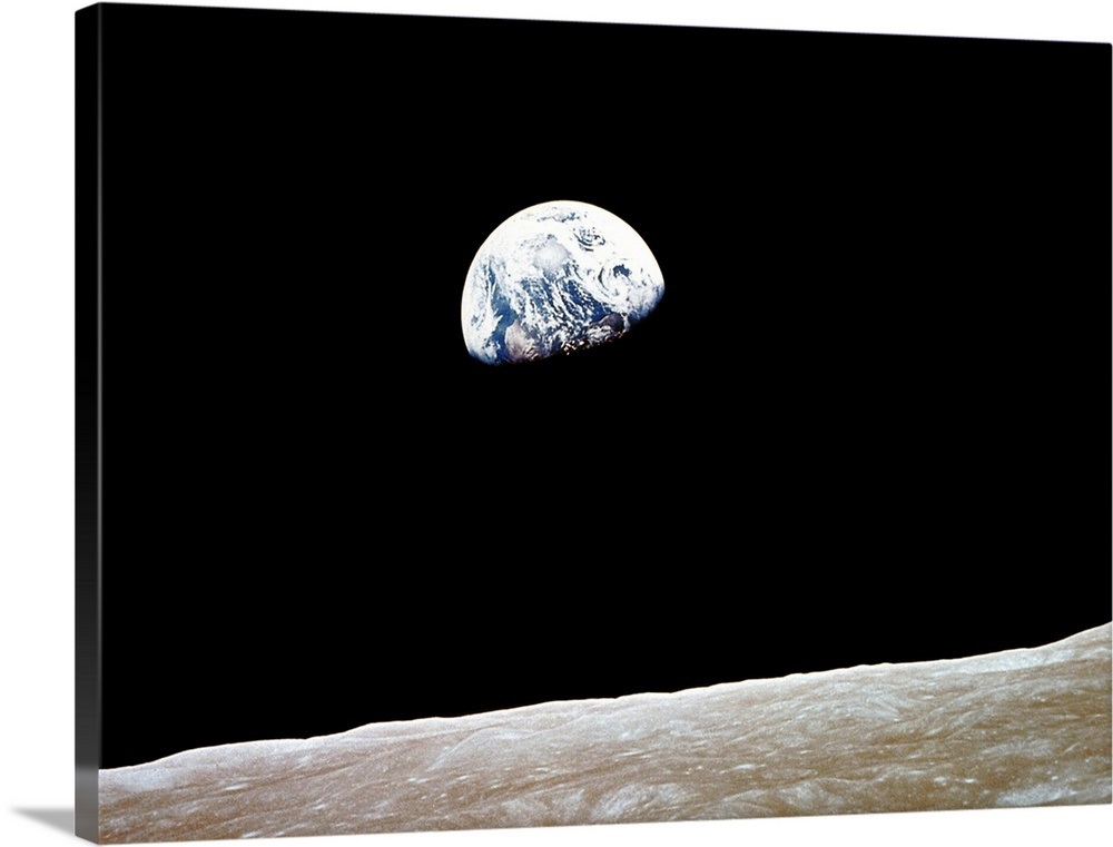 View of Earth from the moon Wall Art, Canvas Prints ...