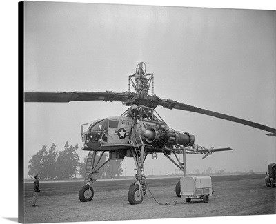 View of Howard Hughes XH 17 Helicopter