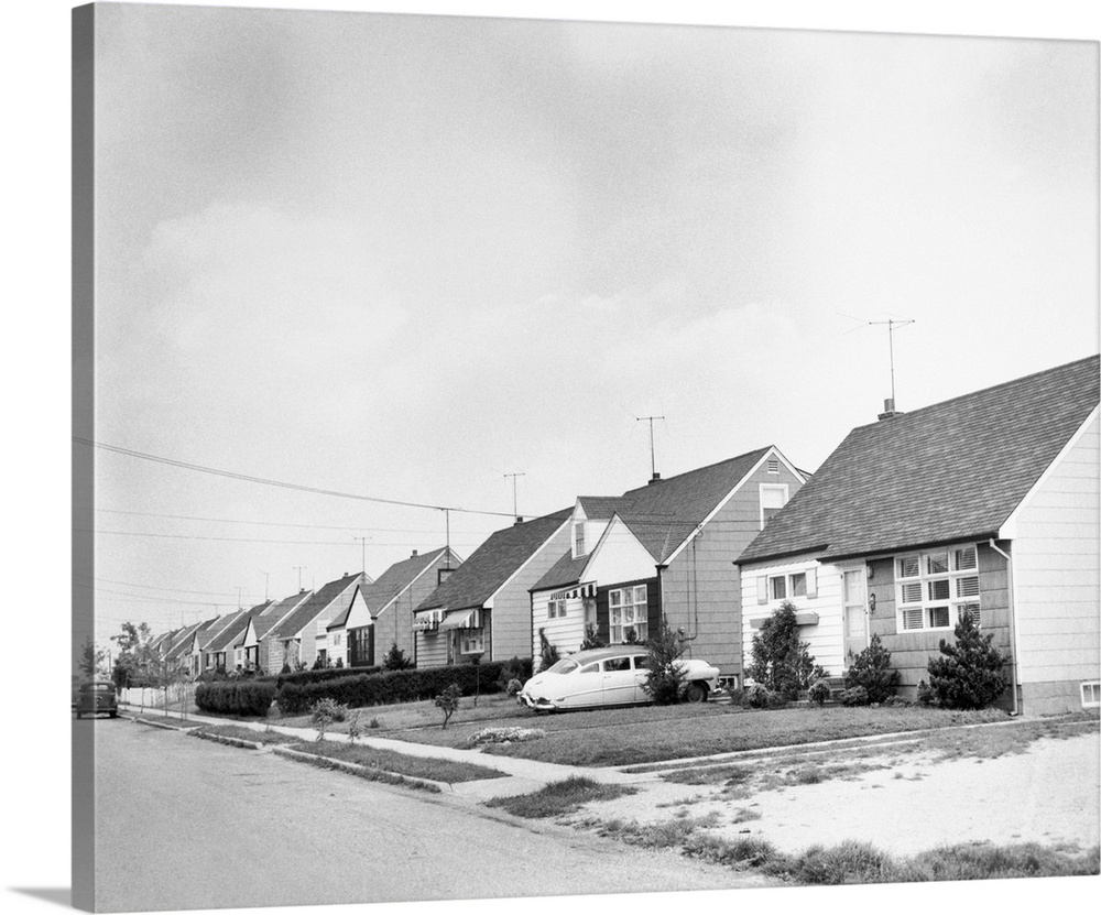 5/14/1954-Long Island, NY: Houses. Levittown, Long Island. New York. May 14, 1954.