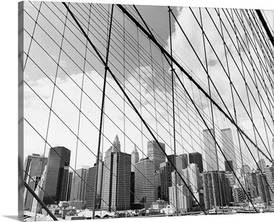View of New York from Brooklyn Bridge, USA