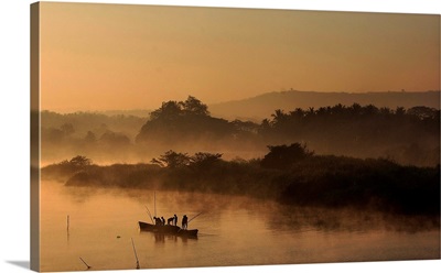 View of river in early morning at Karnataka, India