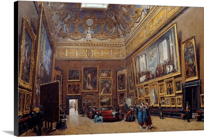 View of the Grand Salon Carre in the Louvre by Giuseppe Casti