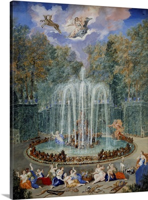 View of the Grove of the star or mountain of water, Garden of Versailles by Jean Cotelle